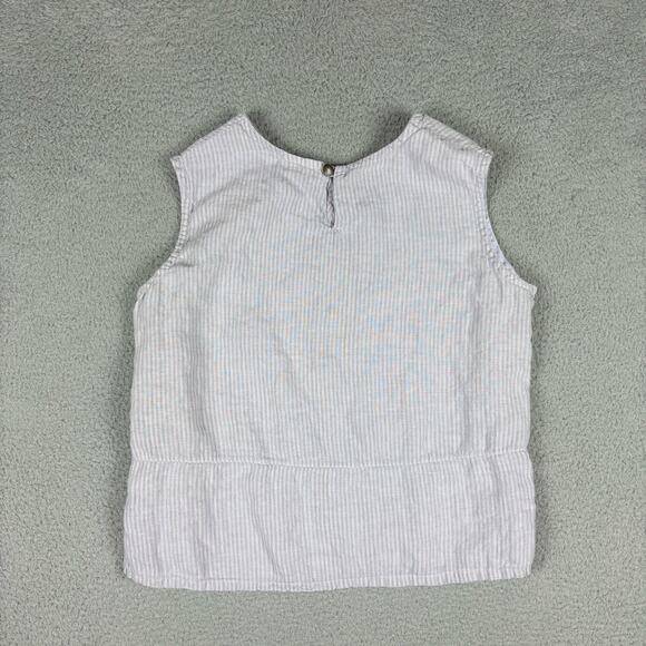 Bryn Walker Linen Top Skirt Set Women’s Small Blue Gray Pinstripe Linen USA - Picture 6 of 15